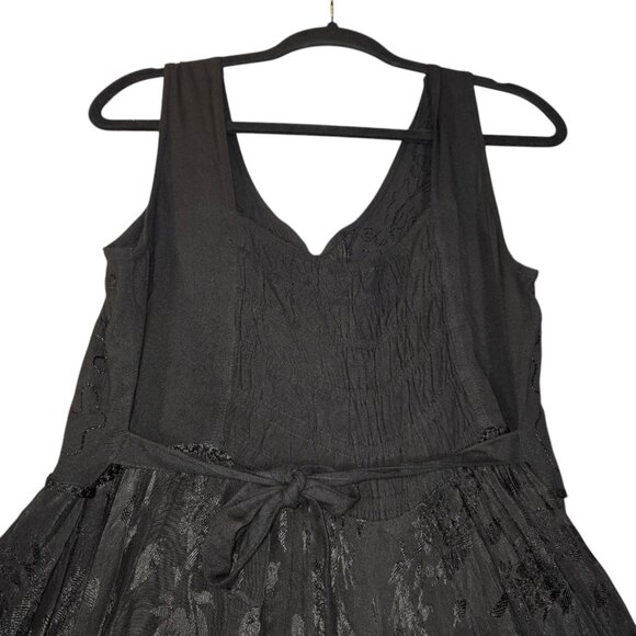 Just Cruising Womens Free Size Midi Dress Black Flowy Whimsygoth Fairygrunge - Picture 7 of 14